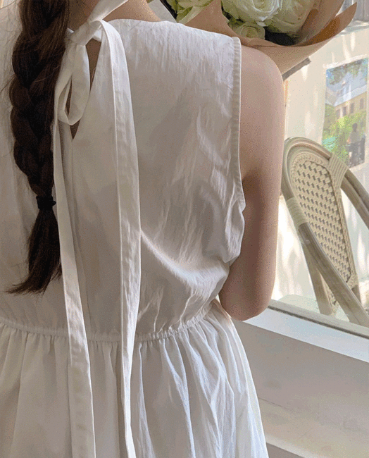 심플 리본 드레스 (3colors)
